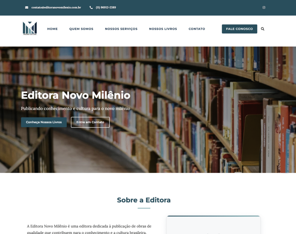 Site Editora Novo Milênio